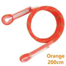 Cordón de escalada en roca, cuerda estática de 10,5mm, 20kN, protector ojo a ojo, cordón precosido, eslinga de bucle, equipo de Montañal aire libre 74RY - Naranja-60cm - Ver 12