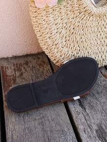 SHUZIA 女士时尚平底凉鞋，夏季度假风，春季鞋履，春假鞋，复活节假日鞋，休闲鞋，沙滩鞋，母亲节礼物，圣诞节礼物 - 棕色 - 查看 6