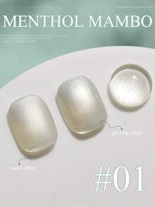 MISS SHAKA 10毫升 冬春美甲 情人节 绿色玻璃珠 猫眼凝胶指甲油 2026 冰透明白色 薄荷曼波风格指甲油 美甲沙龙家用DIY美甲用品 - 彩色 - 查看 5