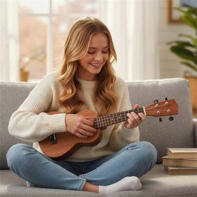 21-Inch Mahogany Ukulele Beginner Kit With Pro Tuners