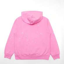 Sp5der Atlanta Printed Hoodie | Authentic Soft Fleece Premium Heavyweight Outerwear| Unisex For Both Men And Women | Casual Daily Layering Streetwear Outerwear - Hồng - Xem 2