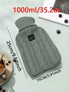 1pc 1000ml/2000mlHot Water Bag Filled With Water, Warm Water Bag For Women, Hot Compress For The Stomach, Student Size, Water Filled, Warm Hands, Cute Plush Baby - Navy Blue - View 11