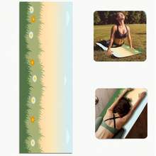 1 片 71*22 英寸瑜伽垫，多种图案可选，防滑耐用，加宽加厚，适合家庭使用、健身、瑜伽初学者训练 - 彩色 - 查看 1