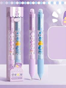 2 PCS Diy String Erasable Neutral Pen, Black Quick Drying Smooth And High Aesthetic Ballpoint Pen - Multicolor - View 12