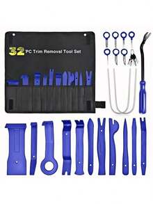Car Auto Trim Removal Disassembly Dismantling Complete Special Tool Kit Box Set Clip Pliers Fastener Remover Automotive Stereo Removal Hand-Held Disassembly Tools Stuff Accessories Novelties Supplies Essentials - Upgraded - View 1