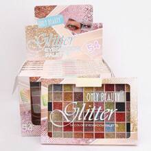 54 Colores de Sombra de Ojos - La Rutina Usual con Maquillaje de Escenario Metálico Brillante, Color Duradero, Una Ocasión Más, Sombra de Ojos Nihong, Brillo Metálico Brillante que No Se Caen del Maquillaje. - 1 paleta de sombras de ojos / 54 colores - Ver 3