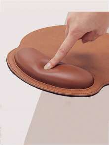 Apoio de Pulso para Mouse com Costura na Borda, Descanso de Pulso para Laptops, Mouse Pad Antiderrapante Acessórios de Mesa de Escritório, Acessórios de Escritório, Suprimentos de Escritório, Decoração de Escritório - Redondo - Visão 4