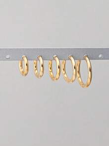 Conjunto de aretes para mujer, de moda y versátil para uso diario - Multicolor - Ver 1