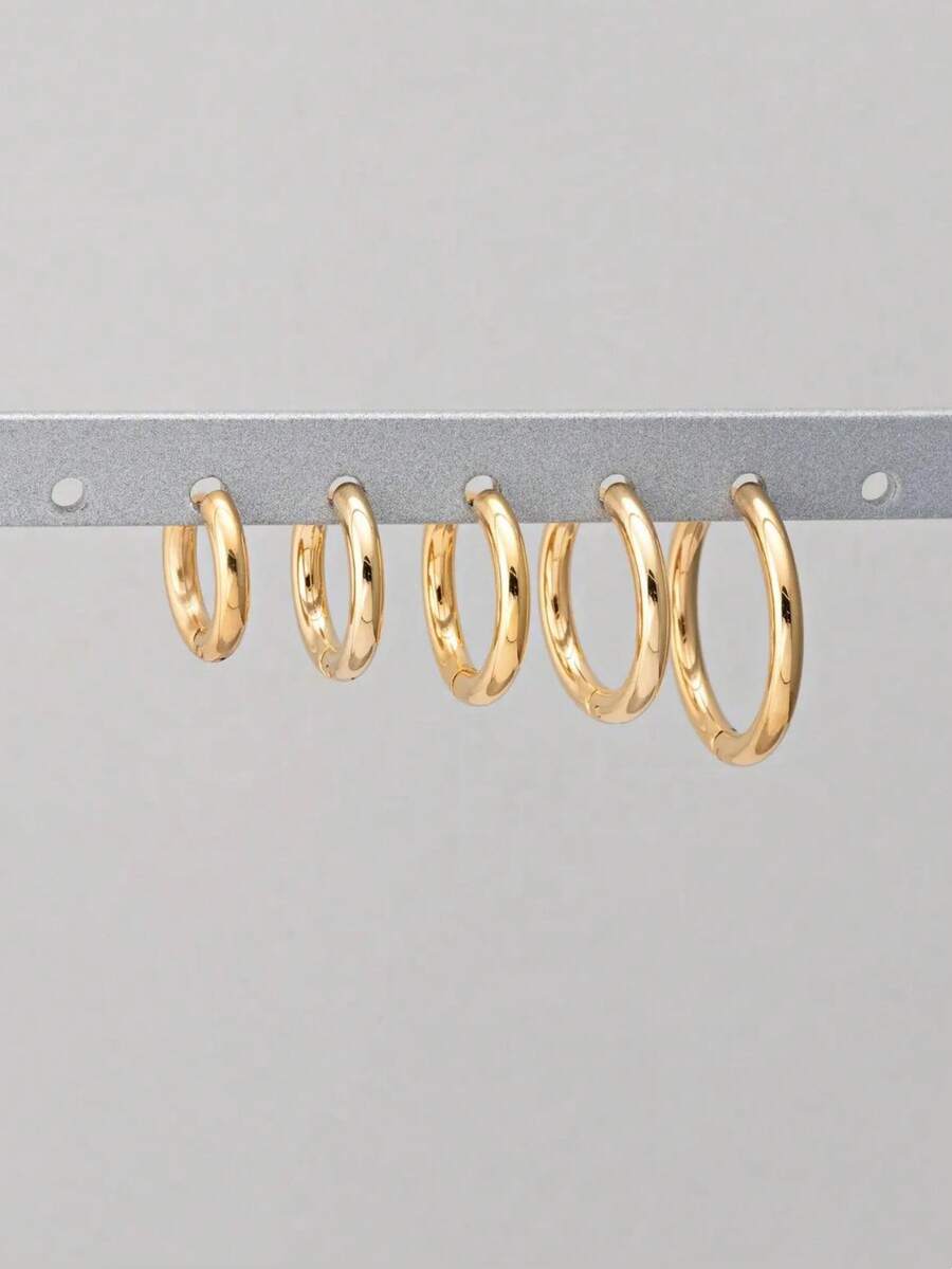 Conjunto de aretes para mujer, de moda y versátil para uso diario - Multicolor - Ver 1