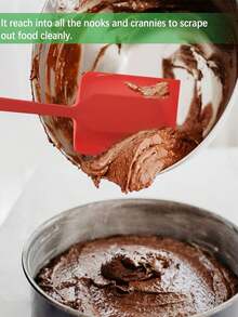 1pc Grade Silicone Cream Cake Spatula,Silicone Large Scraper,Baking Scraper,Cake Scraper, Cream Scraper,Silicone Spatula,Silicone Butter Scraper,Extended Handle Baking Silicone Scraper,Cooking Spatula,Salad Stirring Spatula,Cake Cream Cooking Silicone Spatula,Baking Tool,Non Stick Silicone Spatula For Kitchen Cooking - Multicolor - View 7