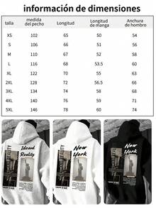 Sudadera con capucha para mujer, elegante top de poliéster de manga larga, sudadera de mujer versátil e informal, forro polar, estampado de Nueva York, hombros caídos, tela suave, cómoda y transpirable, ropa de calle de moda para todos los días, ideal para otoño e invierno. - Gris - Ver 11