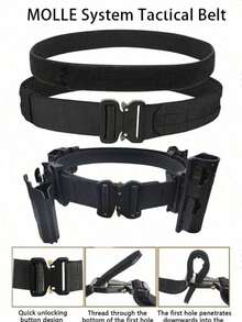 1pc 2025 New Arrival Outdoor Tactical Waist Pack Set, Multi-Functional Nylon Tactical Belt, Handmade Crafted, Lightweight - A - View 1