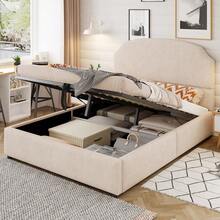 Bed Bases & Foundations - Beige + Upholstered + 140cm*200cm - View 3