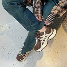 Women's Sneakers 2026 Spring New Thick Sole Shoes Versatile Lightweight Breathable Casual Chunky Sneakers - Coffee Brown - View 5