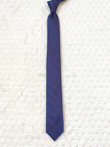 Men's Slim 3D Tie With Glitter, Slim (6cm), Casual Fabric. - 藏蓝色 - 查看 3