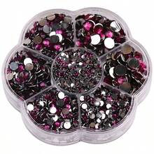5000颗/盒,2毫米、3毫米、4毫米、5毫米、6毫米,5种尺寸,果冻糖果色,透明AB水晶珠,花形盒,圆形平底水钻,多色水晶宝石,非热熔DMC珠宝珠,玻璃石,3D钻石图案设计配件,闪亮美甲贴纸,适用于衣服、包包、鞋子、杯子、手机壳、手工艺品、DIY装饰。 - AB Colors - 查看 80