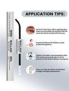 RITALASH Lash Bond Seal 2-IN-1 Power, Strong Hold, Waterproof For Flawless Lashes For Lash Clusters Long-Lasting For Sensitive Eyes Pool-Proof Rainy Day Proof - Black - View 8