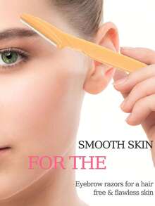 40/20件套咖啡色眉毛修剪器和剃须刀套装,眉毛修剪器和剃须刀,去角质和脱毛工具,身体脱毛修剪器和面部及眉毛剃须刀套装,长柄刀片配有精密保护盖,适合女性旅行时修眉,赠品,旅行,平价好物,旅行必备 - 黃色 - 查看 6