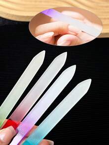 Glass Nail File Sticks, Nail Polishing Sticks, Nail Grinding Sticks, Glass Nail File Tools, Easy To Clean And Reusable For Manicure And Pedicure - Multicolor - View 1