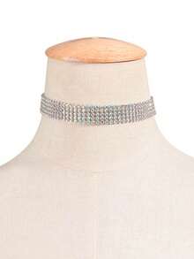 1 chiếc vòng cổ choker đính đá, thích hợp cho nữ giới dự đám cưới, tiệc tùng và đeo hàng ngày. - màu sắc - Xem 3