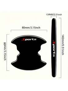 8pcs Car Door Handle Bowl Anti-Scratch Protective Stickers, Universal Fit With Paint Protection Film, Wear-Resistant - One Size - View 3