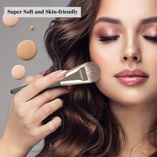 14pcs Professional Haze Green Makeup Brush Set, Soft Synthetic Hair Brushes, Create Airy Makeup Look, Complete Green Nature-Inspired Makeup Tool Collection, Cruelty-Free, Vegan, Suitable For Foundation, Powder, Blending, Eyeshadow - Green - View 8