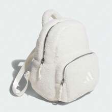 Adidas 9L Logo Casual Solid Color Plush Backpack Women's Han Jade White - Hanyu White - View 4