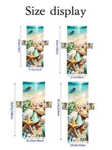 1pc Starfish & Shell Beach Chair Cover/Towel, With Side Pockets, Thick Quick-Dry, Suitable For Lounge Chair, Pool, Sunbathing, Garden, Beach, Hotel, Non-Slip, Travel, Swim Pool Towel, Beach Bag, Back To School, Family & Couple Birthday Gift, Wedding Season, Easter & Christmas Gift - Color 1 - View 4