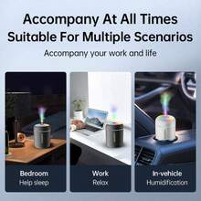 1pc Mini Essential Oil Aromatherapy Mist Diffuser & Humidifier, Cool Mist, Colorful Night Light - Humidify Air, Keep Fresh, And Relax Body And Mind,USB Powered Usage,Room Decoration - Multicolor - View 9