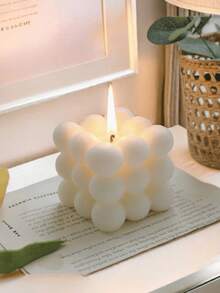 1pc Bubble Shaped Decorative Scented Candle, 5.2oz, Nordic Pastry Fragrance Design, Home Decor & Gifts,Room Decor,Gifts Birthday Graduation - Multicolor - View 2