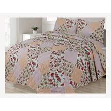 3pcs Luxury Patchwork Reversible Bedspread Quilted Throw Printed Bedding Set Double & King Soft And Breathable - Raani - View 5