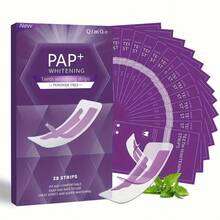 7D+PAP+干式粘合剂+紫色牙齿美白贴，牙齿美白，美白贴，深度清洁，口腔护理，美白贴，清新口气，美白贴，旅行和居家使用，紫色美白，7-14对，干式粘合剂，紫色美白贴 - 紫色+PAP+乾貼+牙貼 - 查看 1