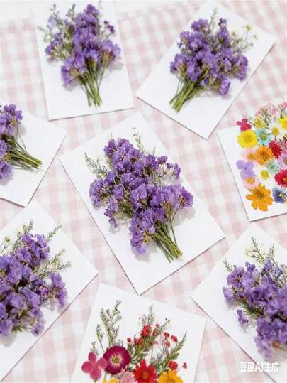 高级勿忘我干花花瓶，直接发货，适合家居客厅装饰，真花礼品，场景装饰