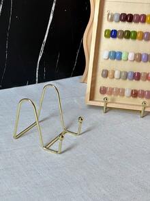 Metal Nail Art Display Stand, Nail Polish Holder, Jewelry & Tool Storage Box, Dust-Proof Display Case - Multicolor - View 5