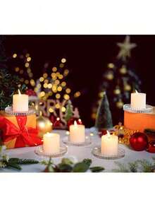 1 Pc/Set Glass Tray-Style Candle Holder. Light Luxury Retro Style Candlestick Holder. - one-size - View 11