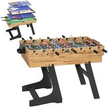 SPORTNOW Mesa Multijuegos Plegable 13 en 1, Mesa de Juego con Futbolines para Niños, Billar, Ping-pong, Hockey, Ajedrez, Damas, Backgammon y Accesorios, Diversión Familiar para Adultos y Niños - Multicolor - Ver 11