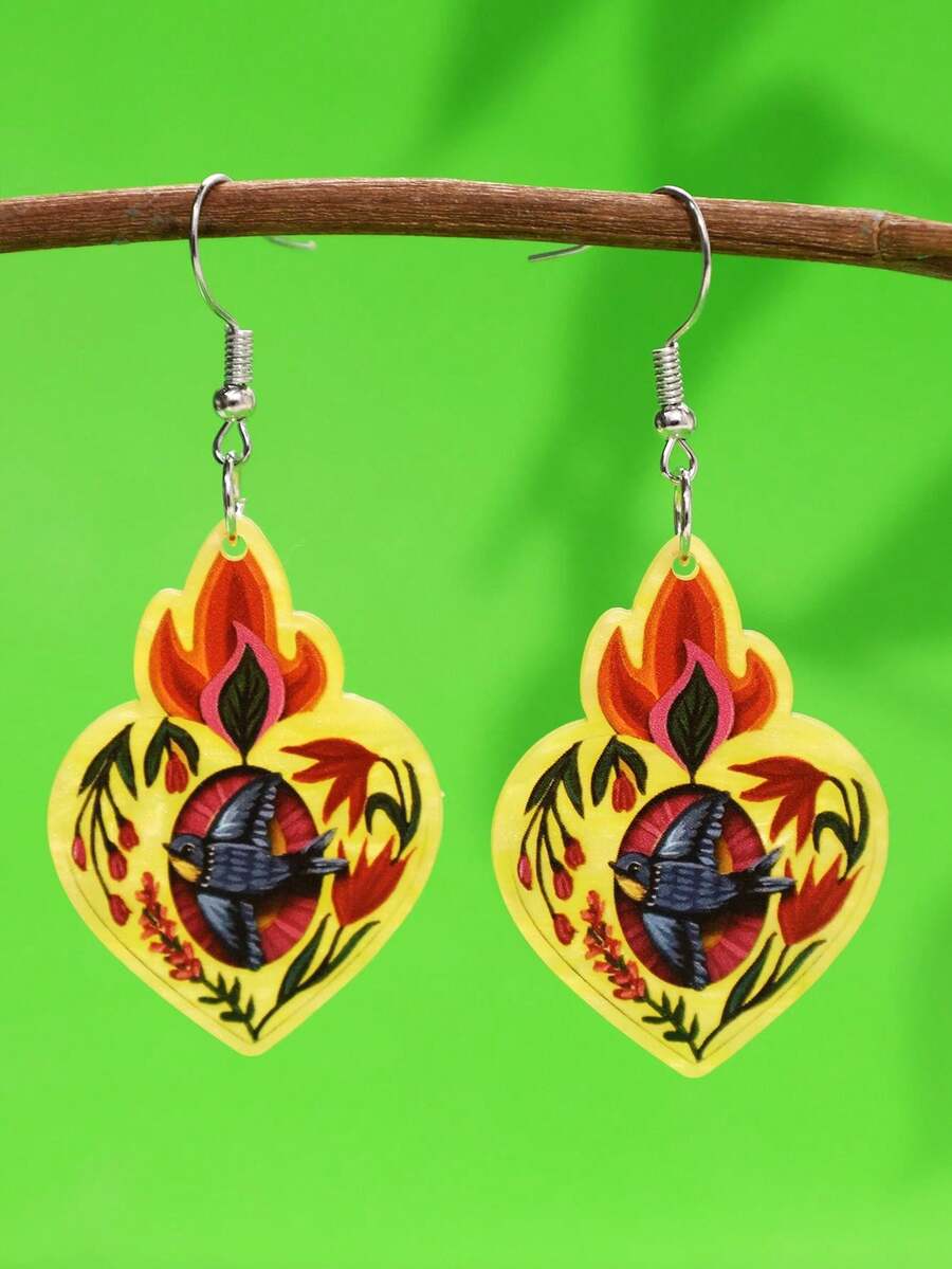 1 Đôi bông tai hình chim hoạt hình màu vàng ánh ngọc trai dễ thương và thời trang, độc đáo, sáng tạo, thích hợp cho đi làm hàng ngày, lễ hội và tiệc tùng. - Nhiều màu - Xem 1