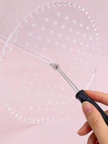 Minimalist Wooden & Plastic Jewelry Storage Box, Earring Organizer Display - Multicolor - View 9