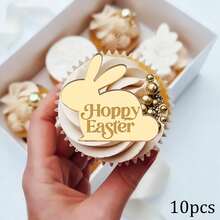 5pcs/10pcs/20pcs Easter Cupcake Decorations, Easter Eggs Rabbits Decor For Holiday Party Birthday Cake Decorating Supplies - Multicolor - View 15