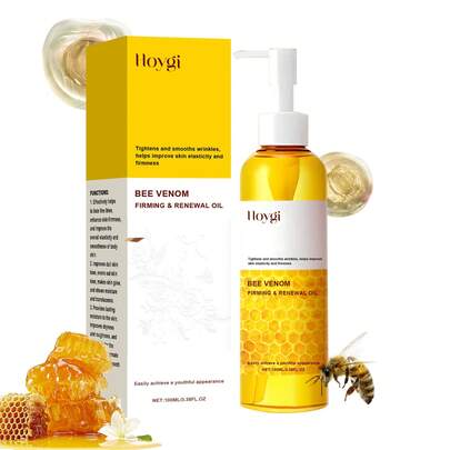 100ml Bee Essential Oil, Bee Body Care Oil, Moisturizing And Hydrating For Whole Body, Enhances Figure, Gentle And Non-Irritating, Alcohol-Free, Relaxing