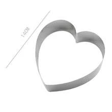 OISE ART STORE Set 2 Pz Forme A Cuore Per Dolci Biscotti Cake Design Stampini Torte 14 Cm 98936 - - Multicolore - Visualizzare 1
