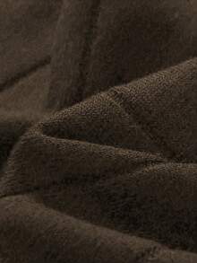 Men's Solid Color Ribbed Vertical Ribbed Knit Sweater, Simple And Versatile Long Sleeve Top - Brown - View 5