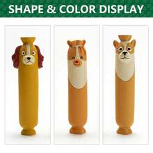 1个2026新款腊肠犬乳胶咀嚼玩具，互动式洁牙宠物玩具，送给男孩、女孩、朋友的完美礼物，生日、派对适用 - 彩色 - 查看 6
