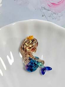 زينة حذاء شكل نجمة البحر والحورية، زهرة حذاء من الراتنج وإكسسوارات مشبك الحذاء للصنادل DIY، إكسسوارات الأحذية، مناسبة للارتداء في البرامج اليومية والسفر - متعدد الألوان - مشاهدة 6