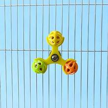 1个鹦鹉旋转铃铛玩具，360度旋转，智能减压，鸟笼配件玩具，发出清脆悦耳的声音 - 彩色 - 查看 10