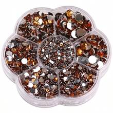 5000颗/盒,2毫米、3毫米、4毫米、5毫米、6毫米,5种尺寸,果冻糖果色,透明AB水晶珠,花形盒,圆形平底水钻,多色水晶宝石,非热熔DMC珠宝珠,玻璃石,3D钻石图案设计配件,闪亮美甲贴纸,适用于衣服、包包、鞋子、杯子、手机壳、手工艺品、DIY装饰。 - AB Colors - 查看 52