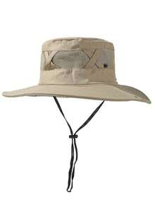 1顶夏季户外渔夫帽，透气徒步帽，时尚简约遮阳帽，骑行钓鱼帽，男士户外运动透气遮阳帽，女士日常通勤防风遮阳帽，多种颜色可选，简约运动风渔夫帽 - 彩色 - 查看 7