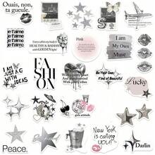 50pcs Y2K Aesthetic Stickers, Including Urban Girl Stickers, Y2K Style Black & White Stickers, Urban Stickers, Leopard Print Stickers, Art Stickers, Cartoon Stickers, Graffiti Stickers, Vinyl Stickers, Suitable For Water Bottles, Tumblers, Guitars, Luggage, Phones, Phone Cases, Laptops, Skateboards, Great Gift Item. - Multicolor a - View 4