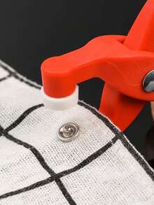 1pc Button Fastener + 200pcs Buttons, Multi-Function 5-Claw Snap Nylon No-Sew Invisible Buttons, 5-Claw Snap Button Set Includes Snap Buttons, No-Sew Buttons, Hidden Snap Buttons, 4-Part Snap Fasteners - Multi-functional Snap Button With Buttons - View 5