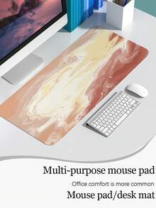 1 件装，大理石纹 PU 皮革鼠标垫，2 毫米厚，小型办公桌面垫，适合学生/游戏玩家/笔记本电脑用户，防水防滑。 - 紅色 - 查看 1